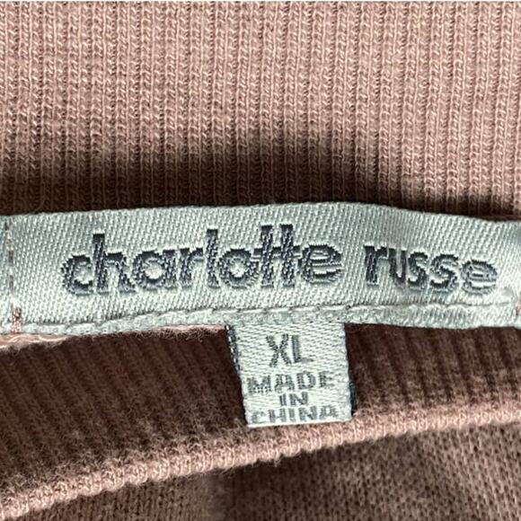 Charlotte Russe Mauve Sweater w/ Criss Cross Ties XL - Picture 3 of 4